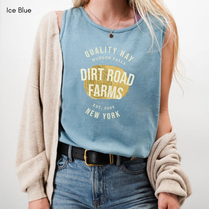 Custom Hay Farm Unisex Garment Dyed Tank Top