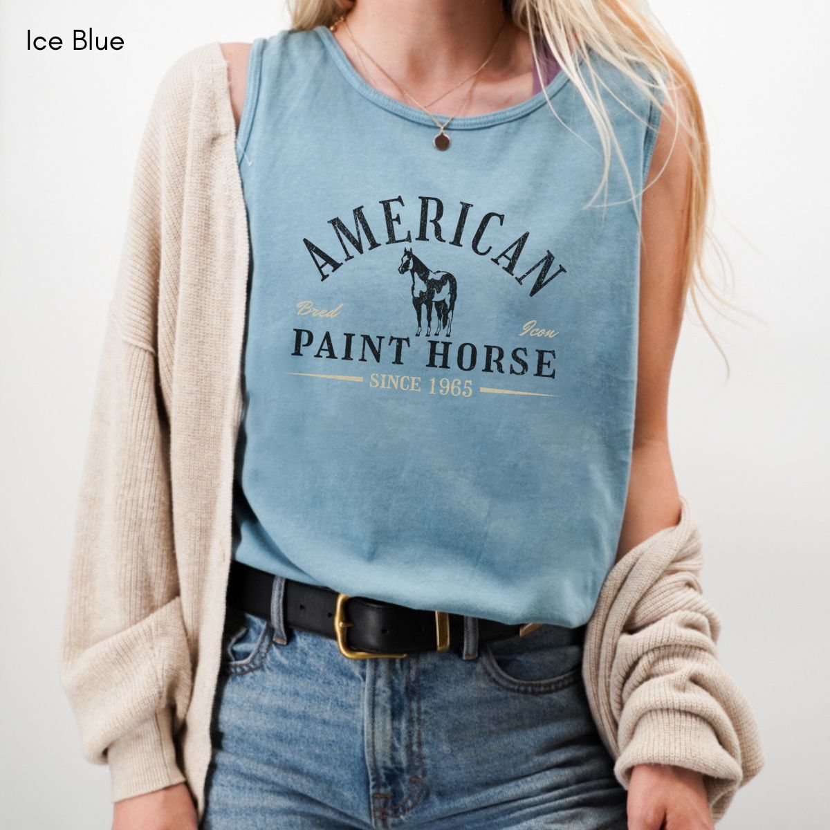 American Paint Horse Garment Dyed Tank Top