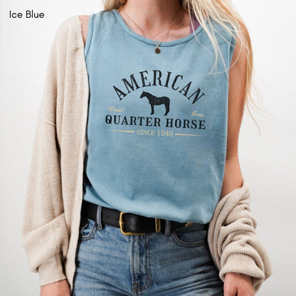American Quarter Horse Unisex Garment Dyed Tank Top