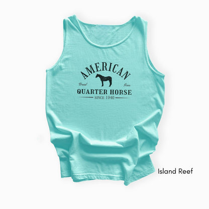 American Quarter Horse Unisex Garment Dyed Tank Top