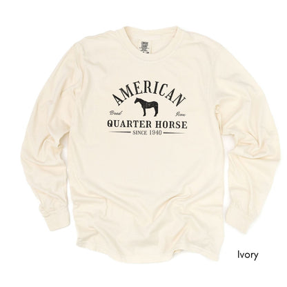 American Quarter Horse Long Sleeve Garment Dyed T-shirt