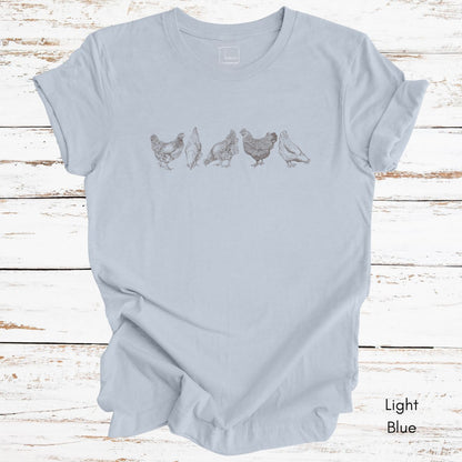 Chicken Scratch - Unisex Jersey Light Weigth T-shirt