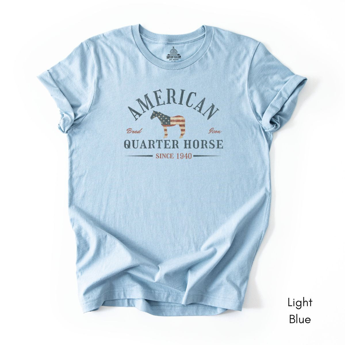 Patriotic American Quarter Horse Light Weigth Jersey T-shirt