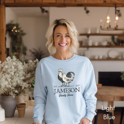 Custom Family Farm Sweatshirt - Unisex Crewneck Sweatshirt