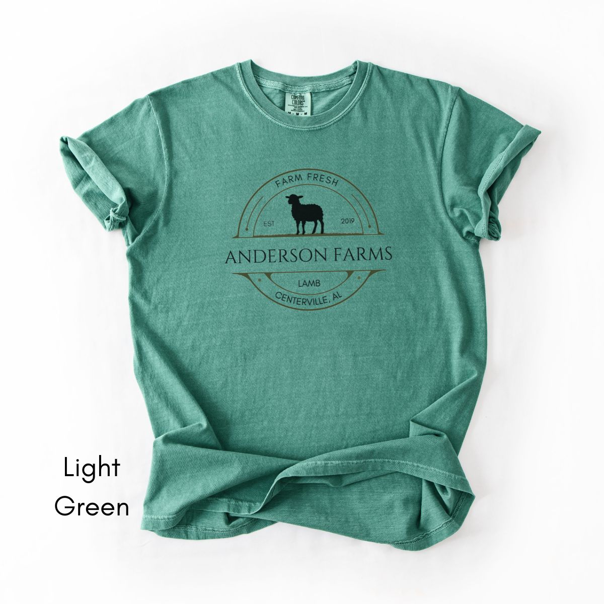Custom Sheep Lamb Farm Midweight Garment Dyed T-shirt