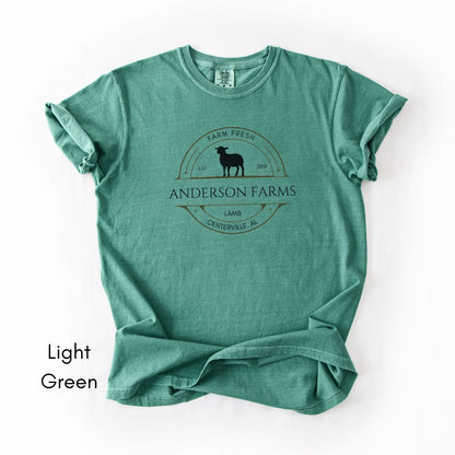 Custom Sheep Lamb Farm Midweight Garment Dyed T-shirt