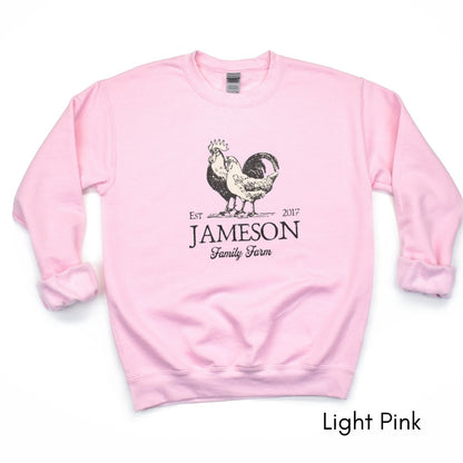 Custom Family Farm Sweatshirt - Unisex Crewneck Sweatshirt