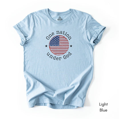 One Nation Under God Unisex Light Weight Jersey Group T-shirt