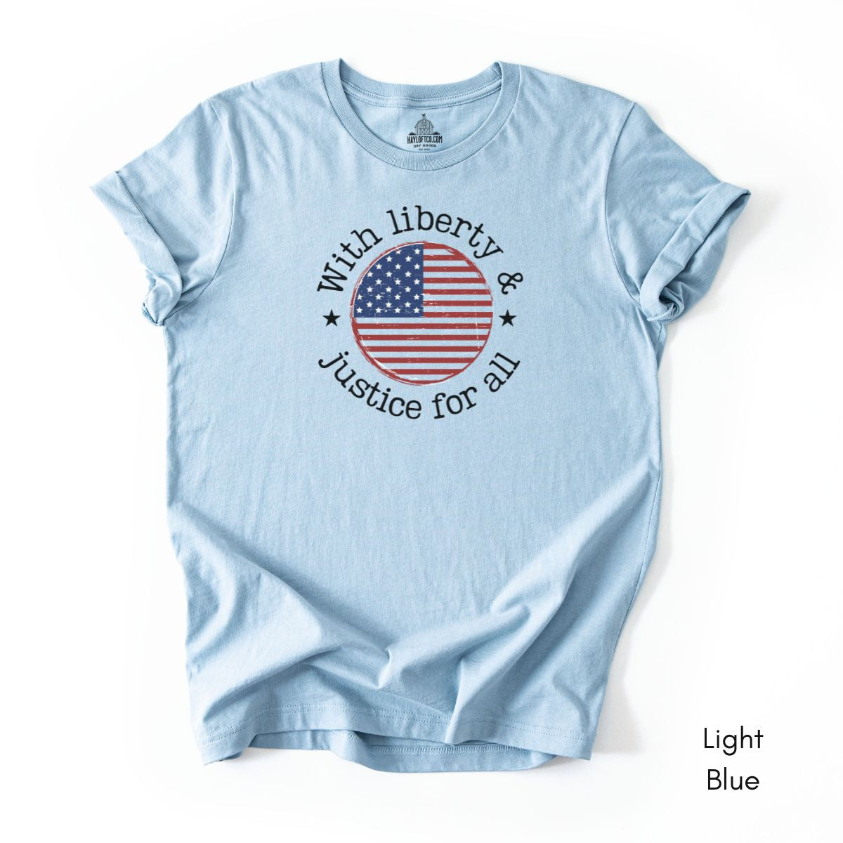 With Liberty & Justice for All Pledge of Allegiance Unisex Jersey T-shirt