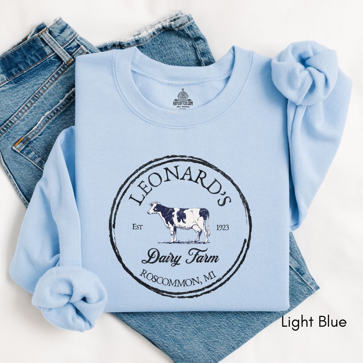 Custom Dairy Farm Unisex Crewneck Sweatshirt