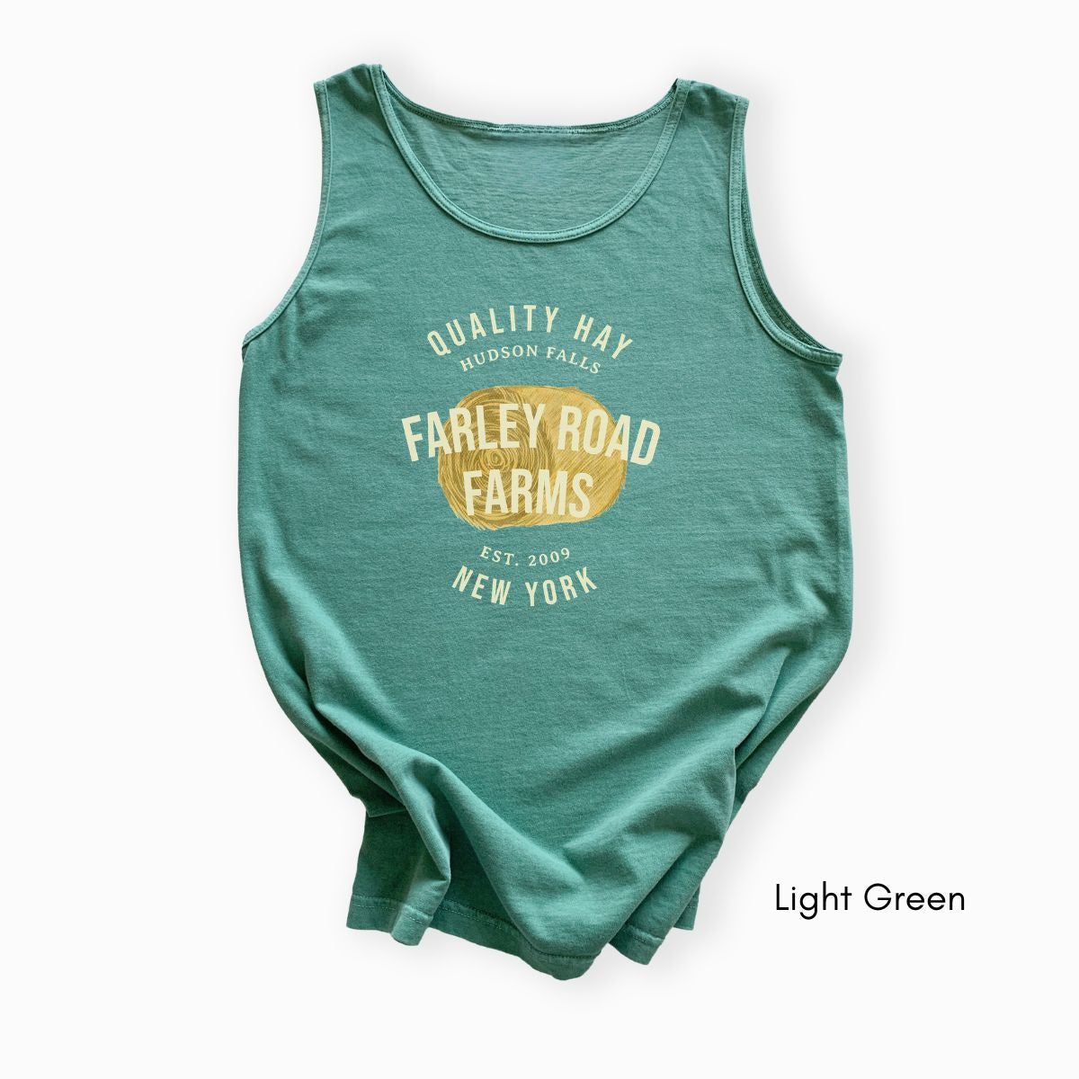 Custom Hay Farm Unisex Garment Dyed Tank Top