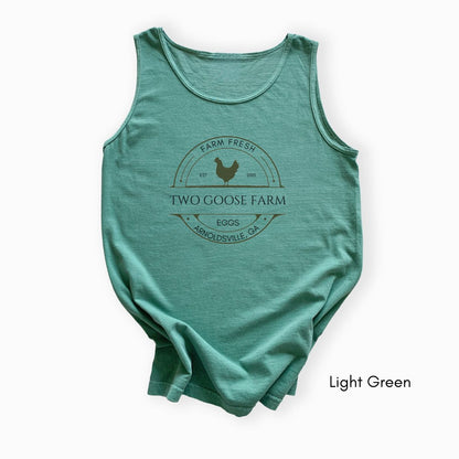 Custom Egg Farm Unisex Garment Dyed Tank Top
