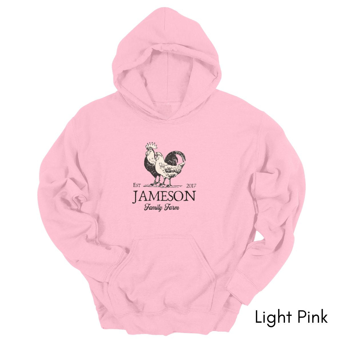 Custom Family Farm Chicken Rooster Unisex Hooded Sweatshirt