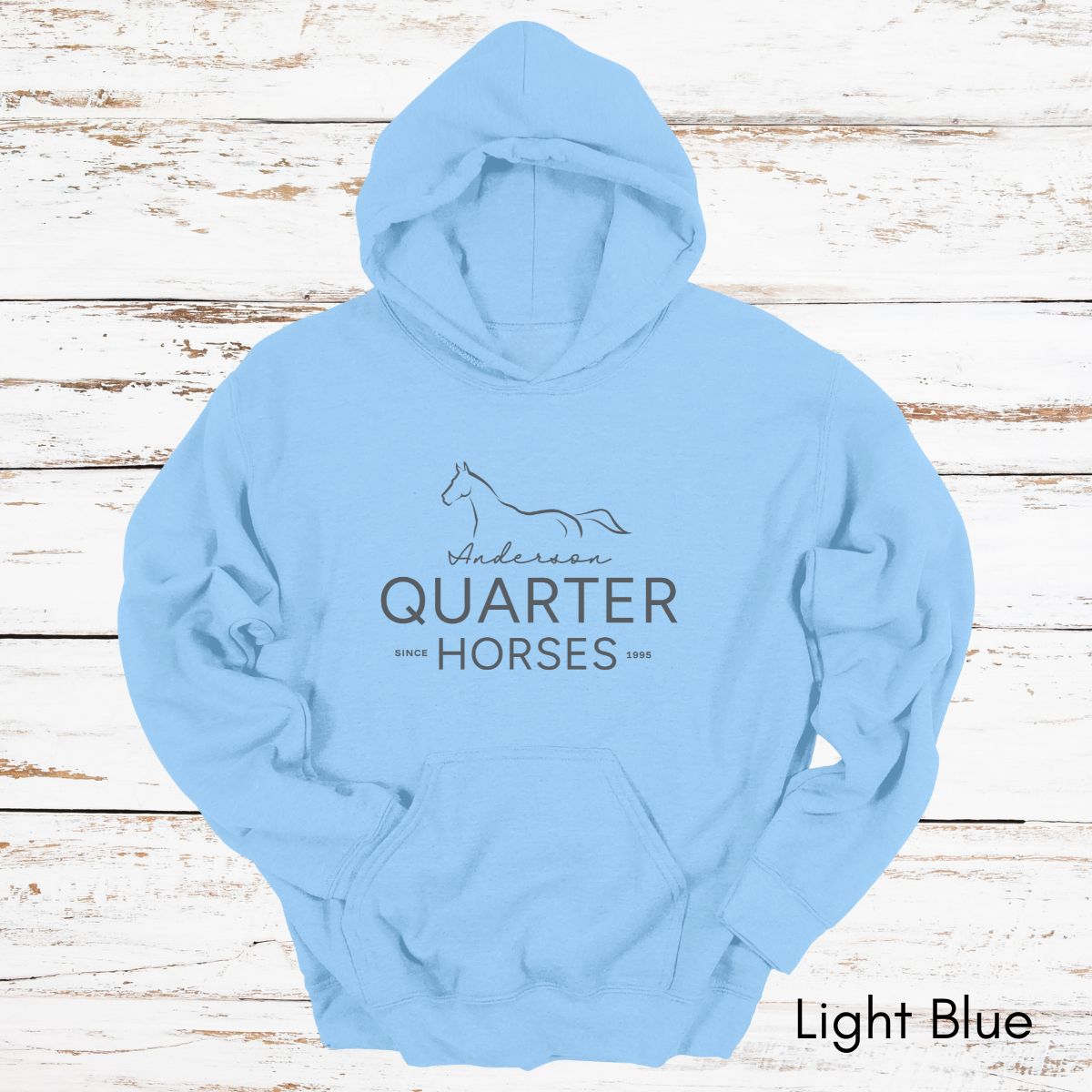 CUSTOM Quarter Horse Farm Hoodie - Unisex Heavy Blend Hooded Sweatshirt