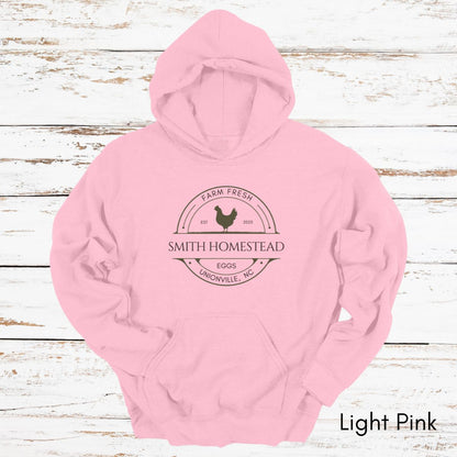 Custom Chicken Egg Farm Hoodie - Unisex Heavy Blend Hooded Sweatshirt