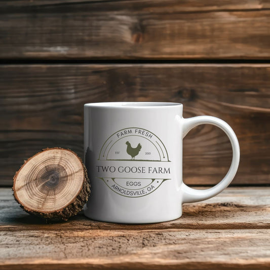 Custom Egg Farm Ceramic Mug 11oz or 15 oz