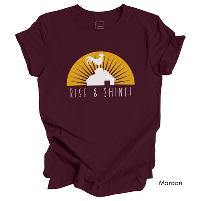 Rise & Shine Rooster Unisex Light Weight Jersey T-shirt