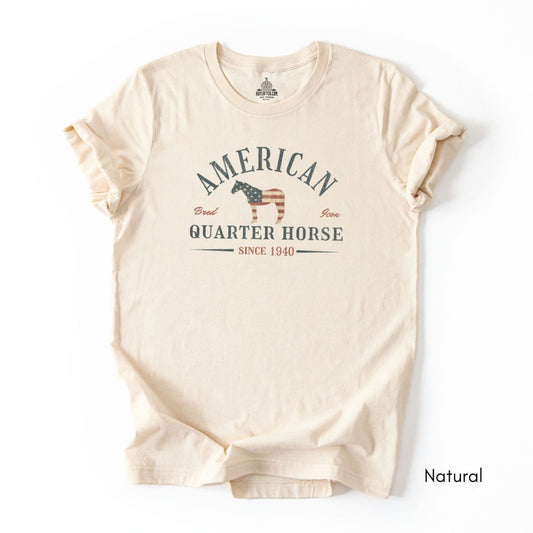Patriotic American Quarter Horse Light Weigth Jersey T-shirt