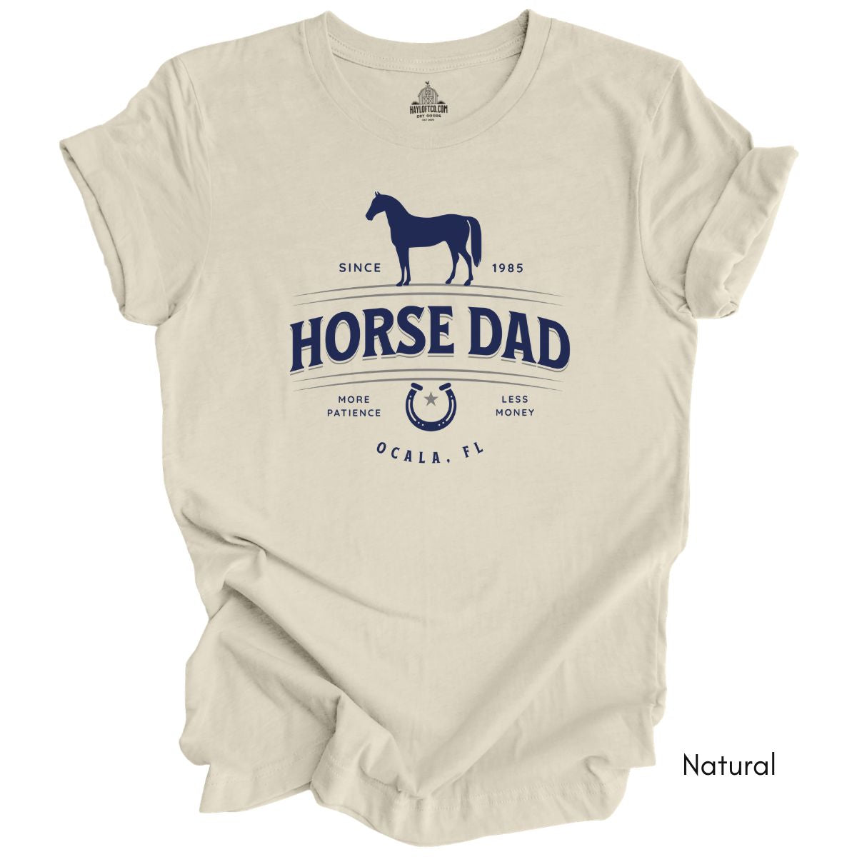 Custom Horse Dad T-shirt -  Unisex Jersey Light Weight Tee, Father's Day Gift