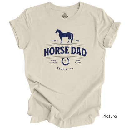 Custom Horse Dad T-shirt -  Unisex Jersey Light Weight Tee, Father's Day Gift