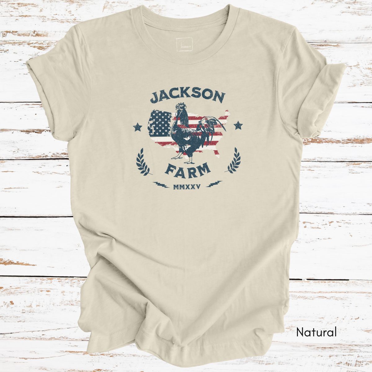 Custom Patriotic Farm Light Weight Unisex Jersey T-shirt