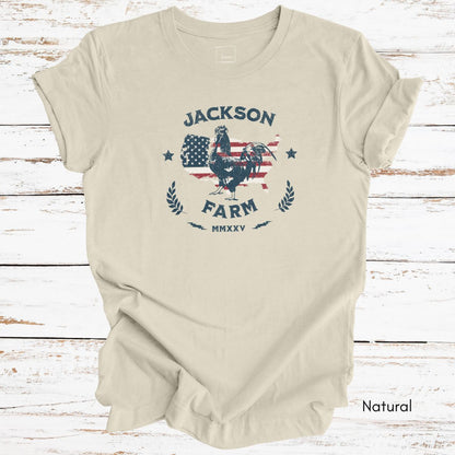 Custom Patriotic Farm Light Weight Unisex Jersey T-shirt