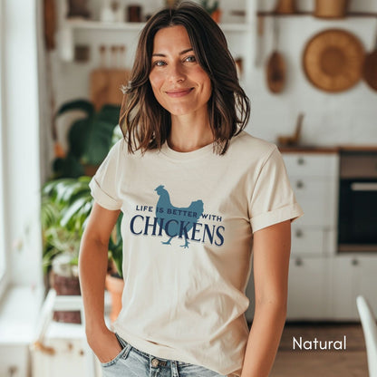 Life is Better With Chickens Light Weight Jersey T-shirt