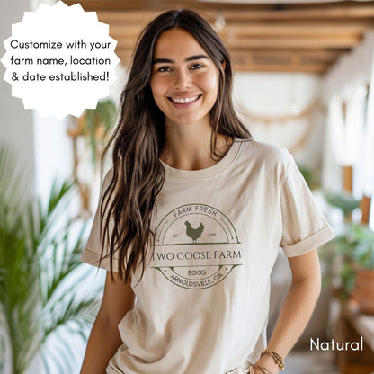 Custom Egg Farm Unisex Light Weight Jersey T-shirt