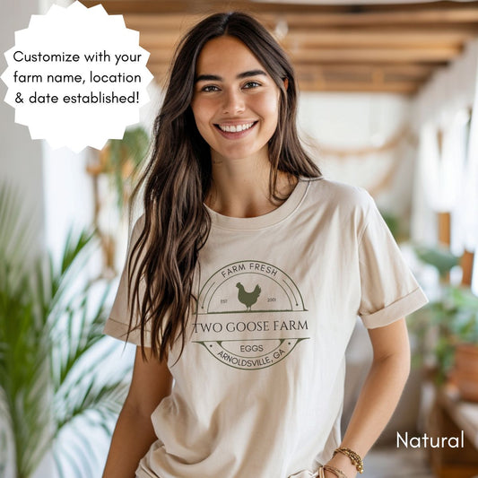 Custom Egg Farm Unisex Light Weight Jersey T-shirt