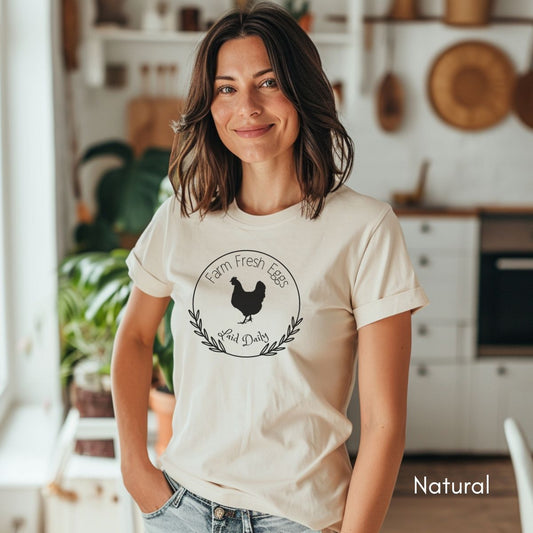 Farm Fresh Eggs Unisex Jersey Light Weight T-shirt