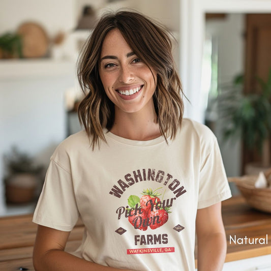 Pick Your Own Custom Strawberry Farm Light Weight Unisex Jersey T-shirt