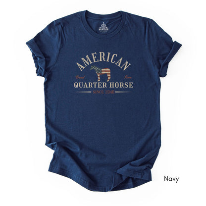 Patriotic American Quarter Horse Light Weigth Jersey T-shirt