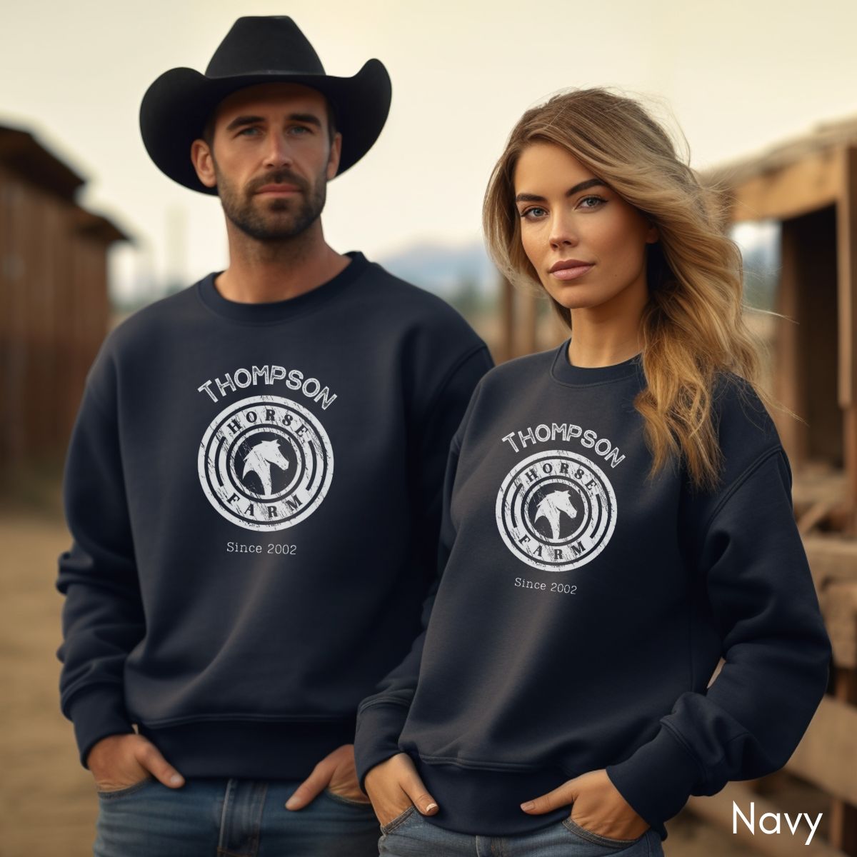 Custom Horse Farm Unisex Crewneck Sweatshirt