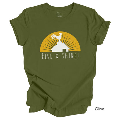 Rise & Shine Rooster Unisex Light Weight Jersey T-shirt