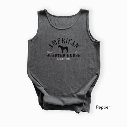American Quarter Horse Unisex Garment Dyed Tank Top