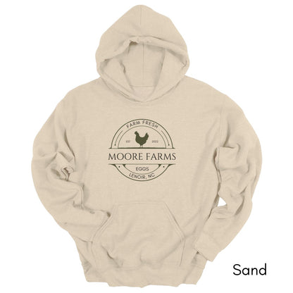 Custom Chicken Egg Farm Hoodie - Unisex Heavy Blend Hooded Sweatshirt
