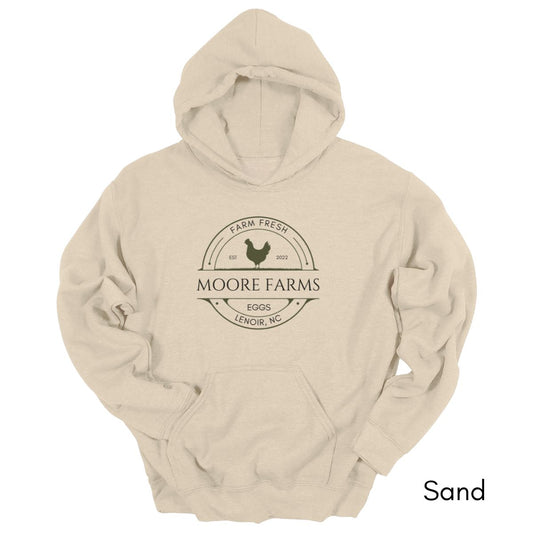 Custom Chicken Egg Farm Hoodie - Unisex Heavy Blend Hooded Sweatshirt