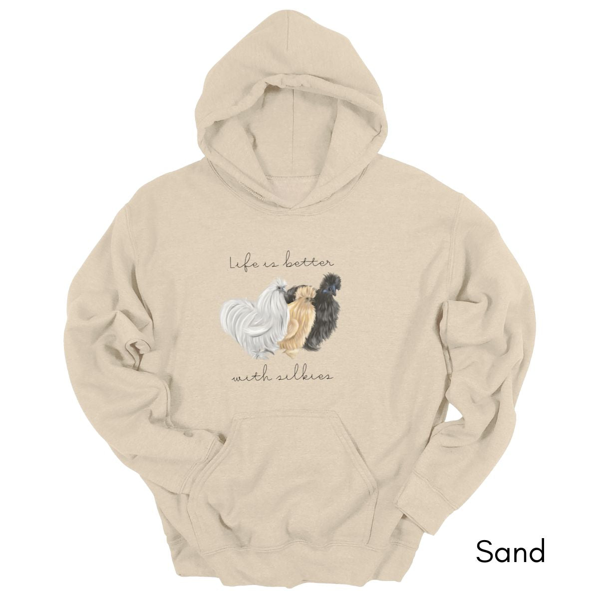 Life is Better with Silkies Heavy Blend Hooded Sweatshirt