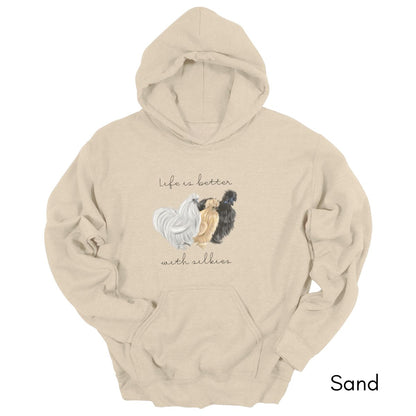 Life is Better with Silkies Heavy Blend Hooded Sweatshirt