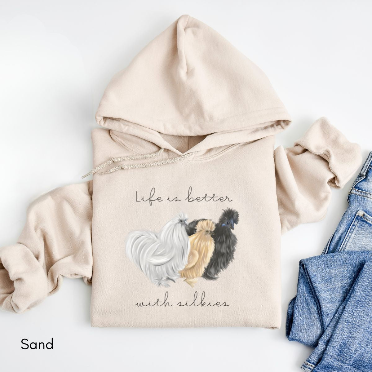 Life is Better with Silkies Heavy Blend Hooded Sweatshirt