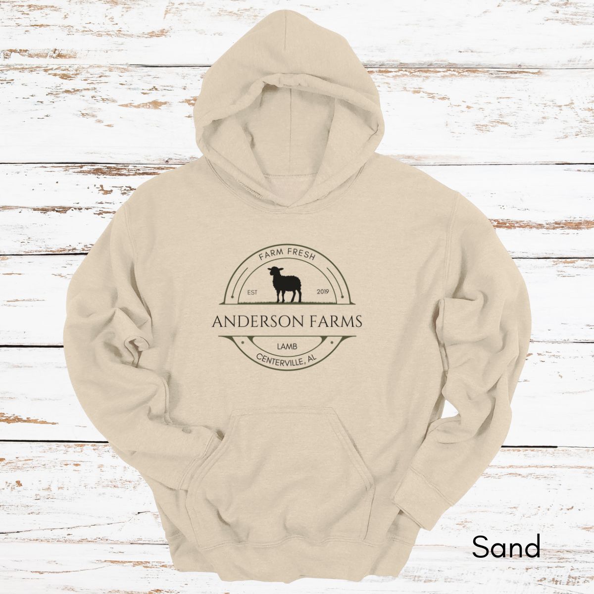 Custom Lamb Sheep Farm Unisex Heavy Blend Hooded Sweatshirt
