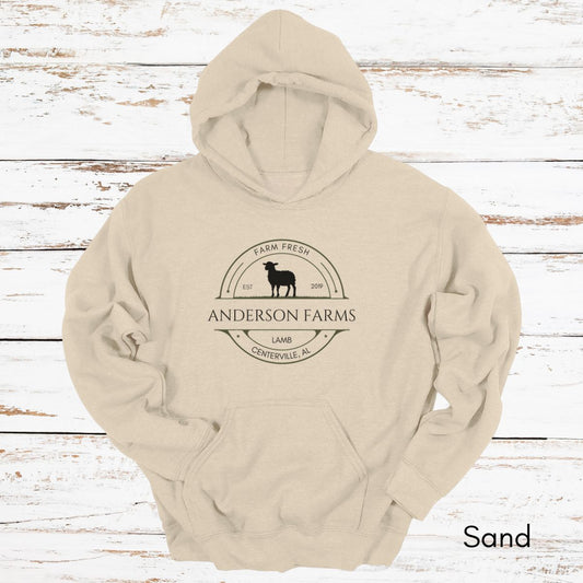 Custom Lamb Sheep Farm Unisex Heavy Blend Hooded Sweatshirt