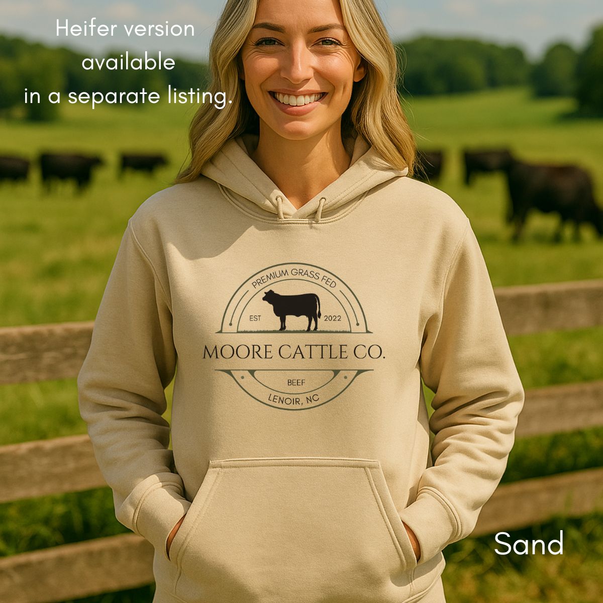 Custom Cattle Farm HOODIE Unisex Heavy Blend Hooded Sweatshirt
