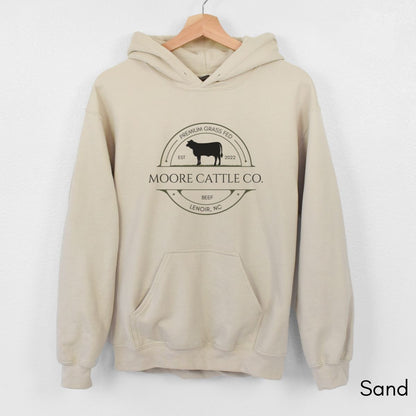 Custom cattle Farm/Ranch Heifer Version Unisex Heavy Blend Hooded Sweatshirt