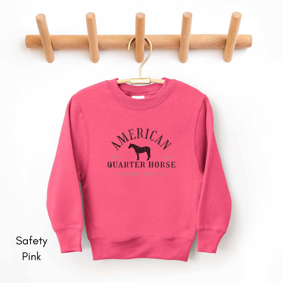 American Quarter Horse YOUTH/KIDS Crewneck Sweatshirt