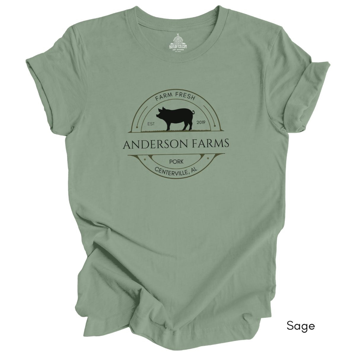 Custom Pig/Pork Farm Light Weight Jersey T-shirt