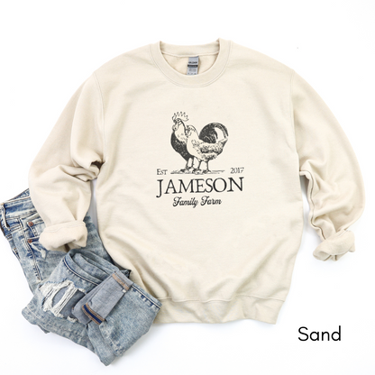 Custom Family Farm Sweatshirt - Unisex Crewneck Sweatshirt