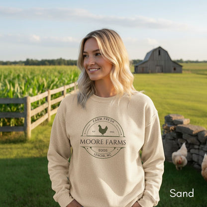 Custom Egg Farm Unisex Crewneck Sweatshirt