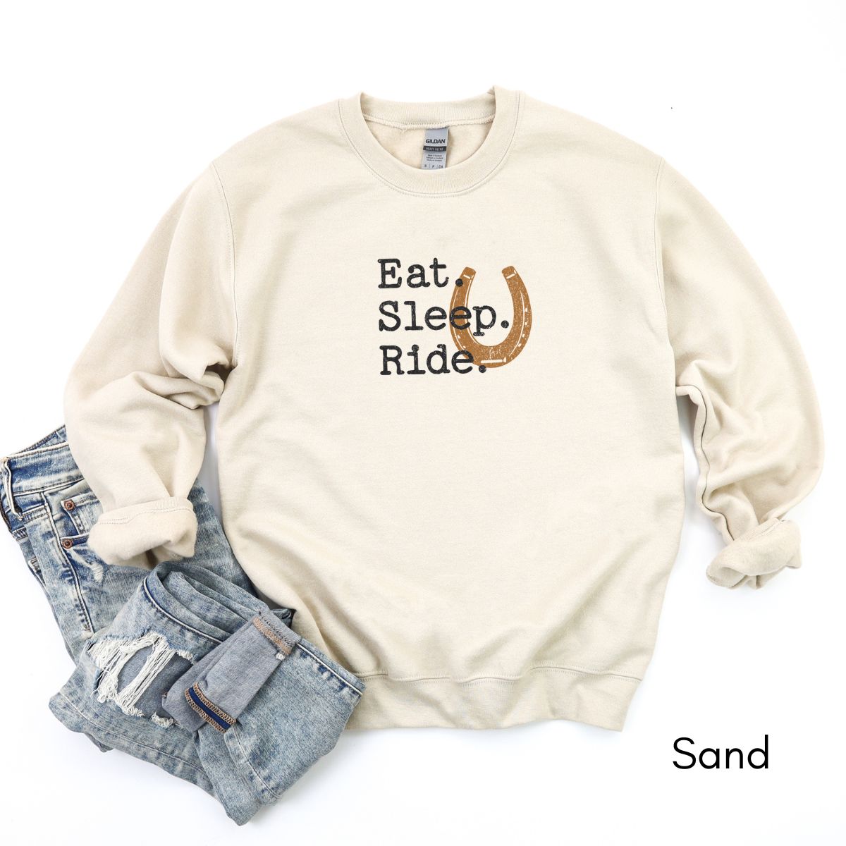 Eat Sleep Ride - Unisex Heavy Blend Crewneck Sweatshirt