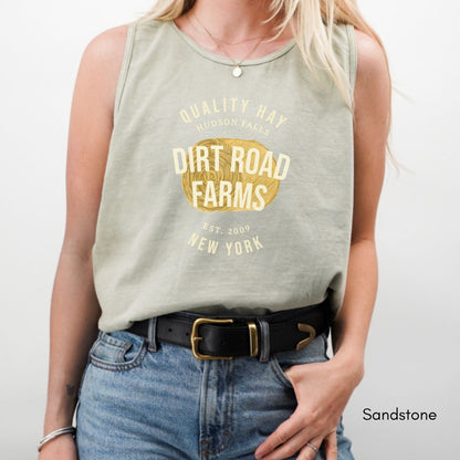 Custom Hay Farm Unisex Garment Dyed Tank Top